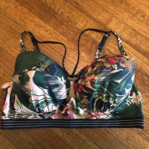 Cacique Pink Palm Swim Top